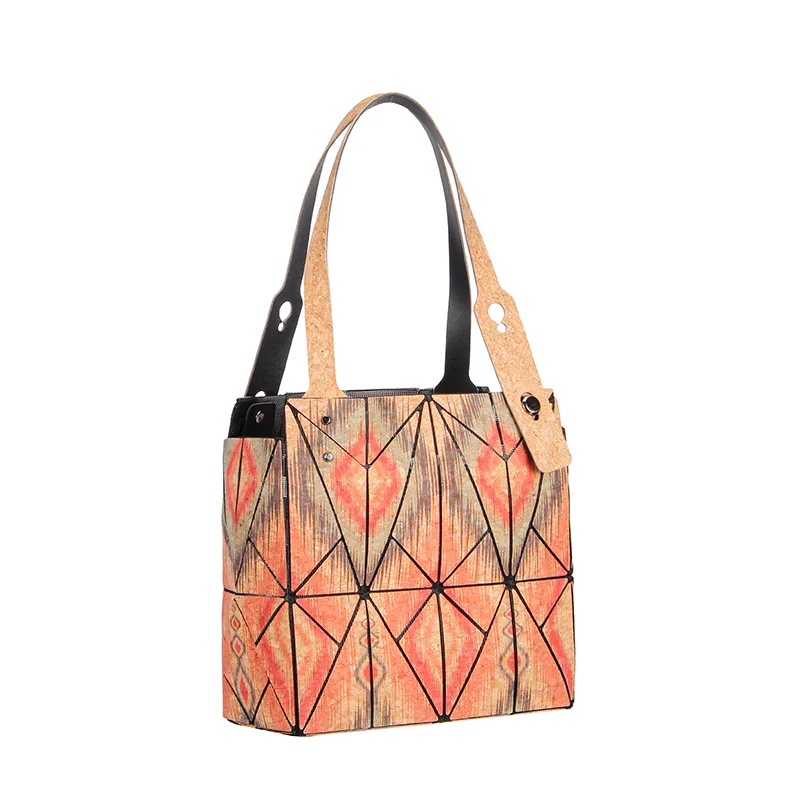 Bolsa de cortiça macia texturizada fashion