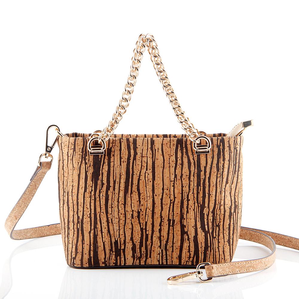 Bolsa de Ombro Mini Compacta em Cortiça