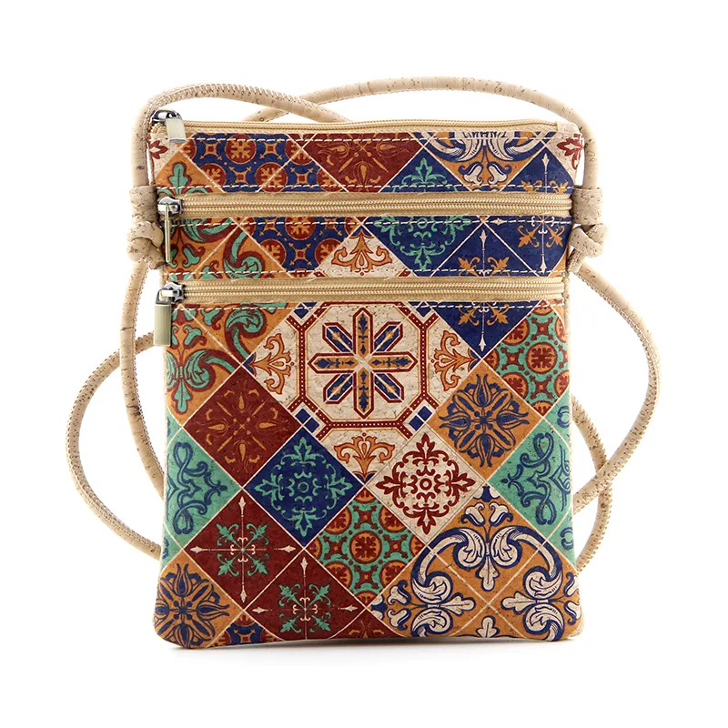Bolsa de cortiça macia elegante e minimalista